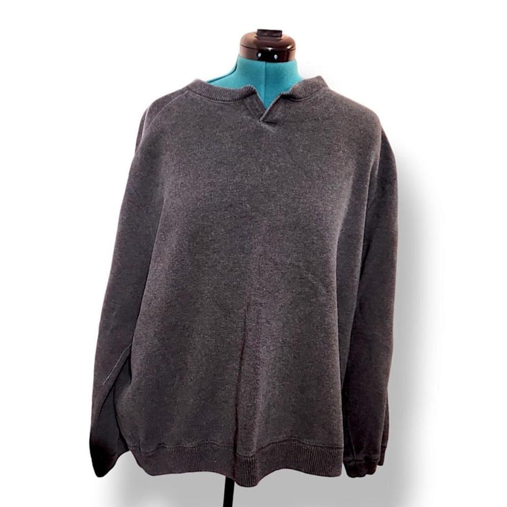 Tommy Bahama Men's Crew Neck Split Collar Revers Pullover Sweater Blue Size XL
